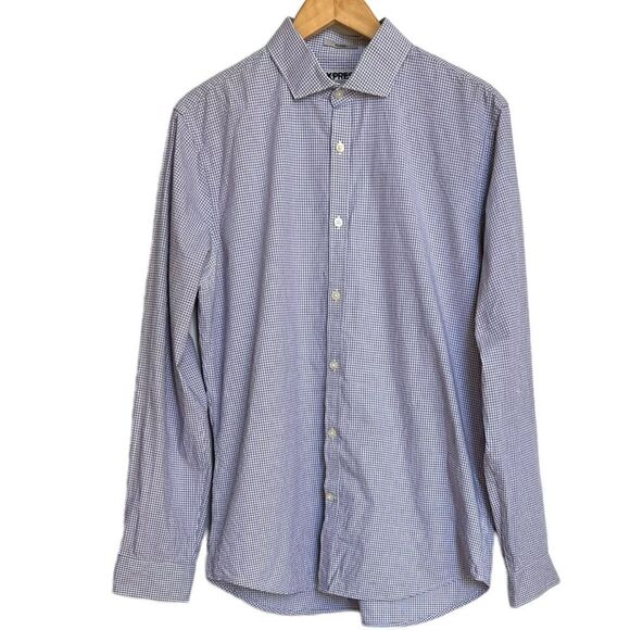 EXPRESS Men's Long Sleeve Fitted Button Down Shirt Size Large 16-16.5 - Picture 1 of 5
